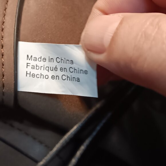 London Fog black faux leather large tote bag purse - Picture 14 of 14